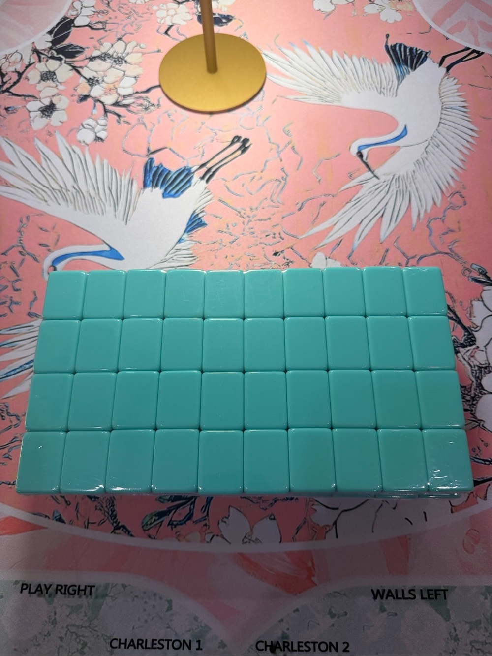 Turquoise, pink, and blue mahjong tiles - Picture 2 of 8